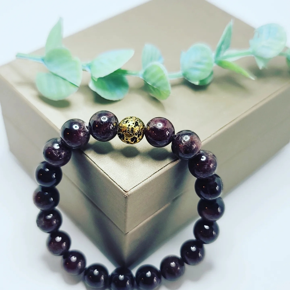 Garnet  Lava bracelet